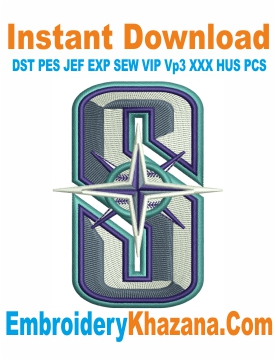 Logo Seattle Mariners Embroidery Design