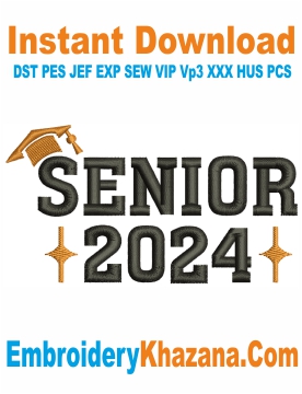 Senior 2024 Embroidery Design