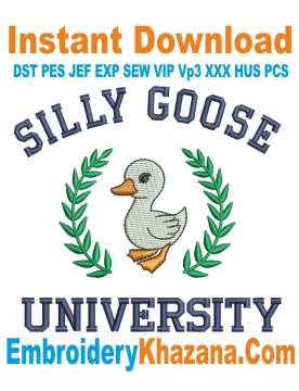 Silly Goose University Embroidery Design