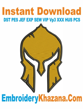 Spartan Helmet Embroidery Design