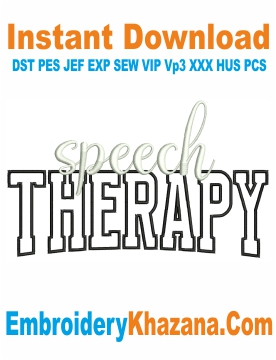 Speech Therapy Embroidery Design