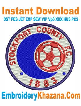 Stockport County Fc Logo Embroidery Design