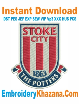 Stoke City FC Embroidery Design