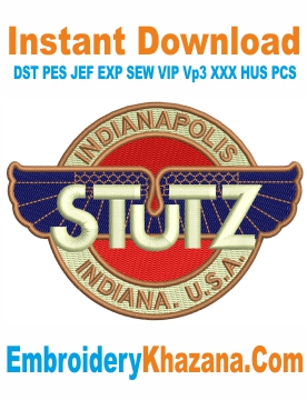 Stutz Motor Logo Embroidery Design