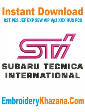 Subaru Tecnica International Logo Embroidery Design