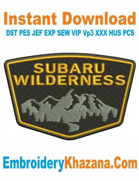 Subaru Wilderness Logo Embroidery Design