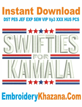 Swifties For Kamala Cap Embroidery Design