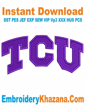 TCU Horned Frogs Football Logo Embroidery Design