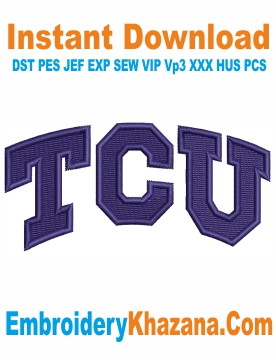 Tcu Logo Embroidery Design