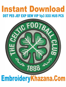 The Celtic Football Club 1977 Embroidery Design