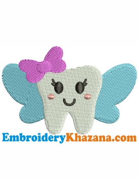 Tooth Fairy Embroidery Design