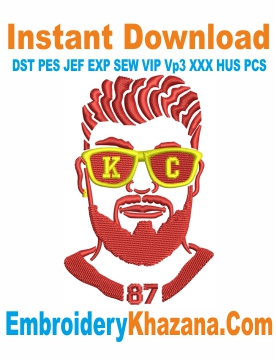 Travis Kelce Embroidery Design