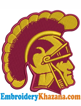 USC Trojans Football Logo Embroidery Design | USC Logo Embroidery File