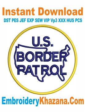 US Border Patrol Embroidery Design