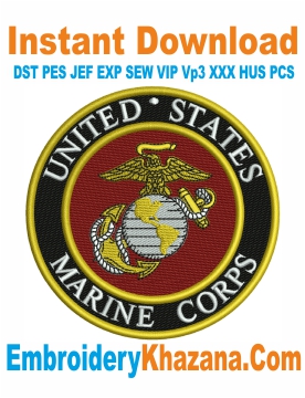 US Marines Embroidery Design