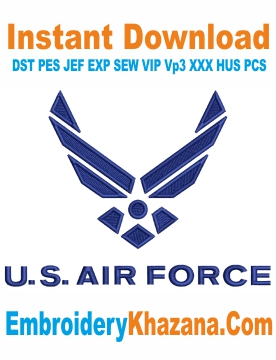 US Air Force Embroidery Design