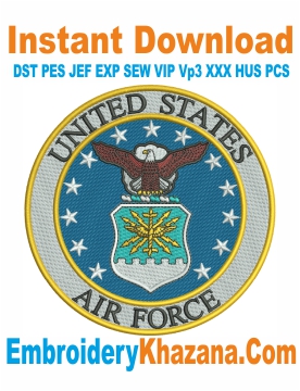 US Air Force Seal Embroidery Design