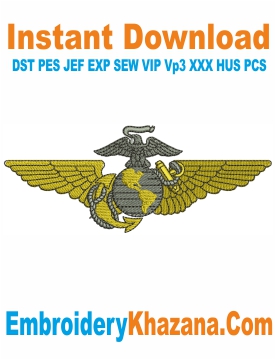 US Marine Logo Embroidery Design