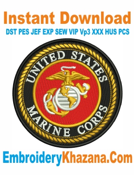 US Marine Corps Embroidery Design