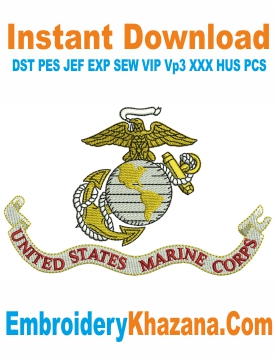 United States Marine Embroidery Design