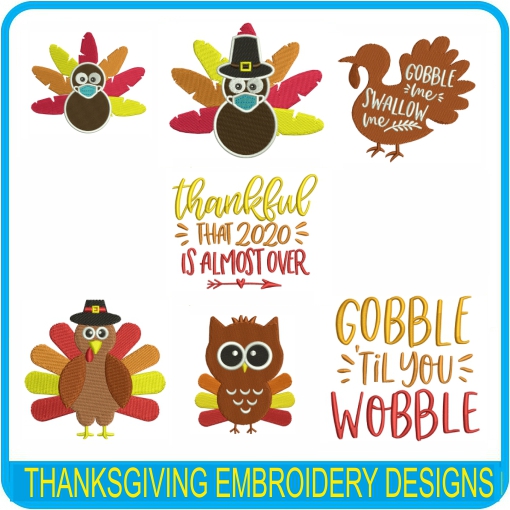 Thanksgiving Embroidery Designs