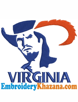 Virginia Cavaliers Logo Embroidery Design