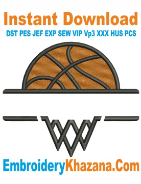 Basketball Net Embroidery Design