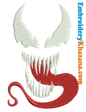 Venom Embroidery Design