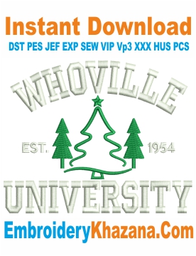 Whoville University Embroidery Designs