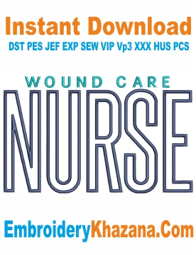 Wound Care Nurse Embroidery Design