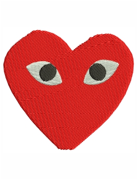 Comme Des Garcons Play Embroidery Design | CDG Logo Embroidery Pattern