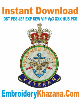 Hm Armed Forces Badge Embroidery Design