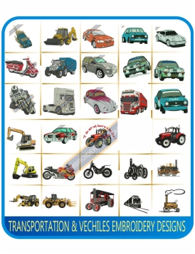 Transportation and Vehicle Embroidery Designs